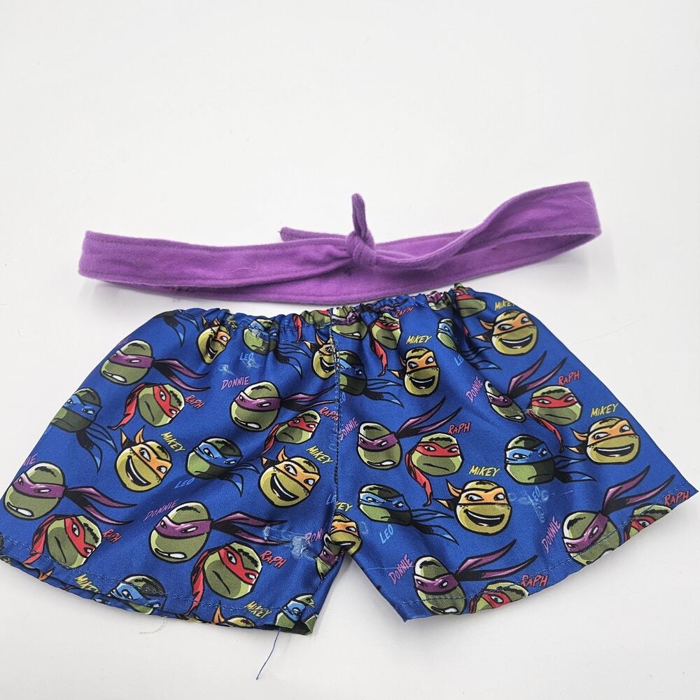 Teenage Mutant Ninja Turtle BAB Shorts Facemask Donatello Donnie Intelligence - Picture 2 of 5